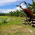 indonésie: Mechanizace na úpravu políček. Z mého pohledu něco mezi rolbou a sekačkou na trávu :)