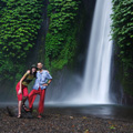 indonésie: Tenhle vodopád byl parádní, velmi vysoký a v parádním prostředí.
